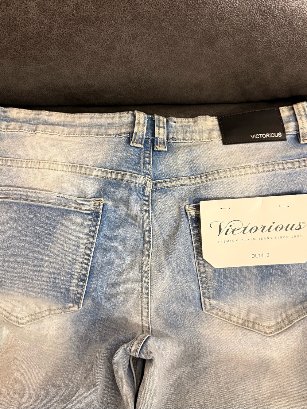 Victorious Light Wash Slim Straight Men's Jeans